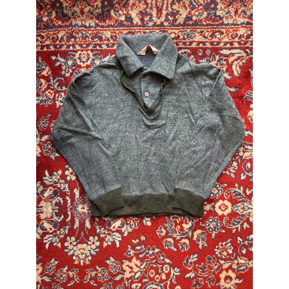 Vintage 40s 50s Kids Youth Boys Childrens Collared Pullover Shirt USA Size 8